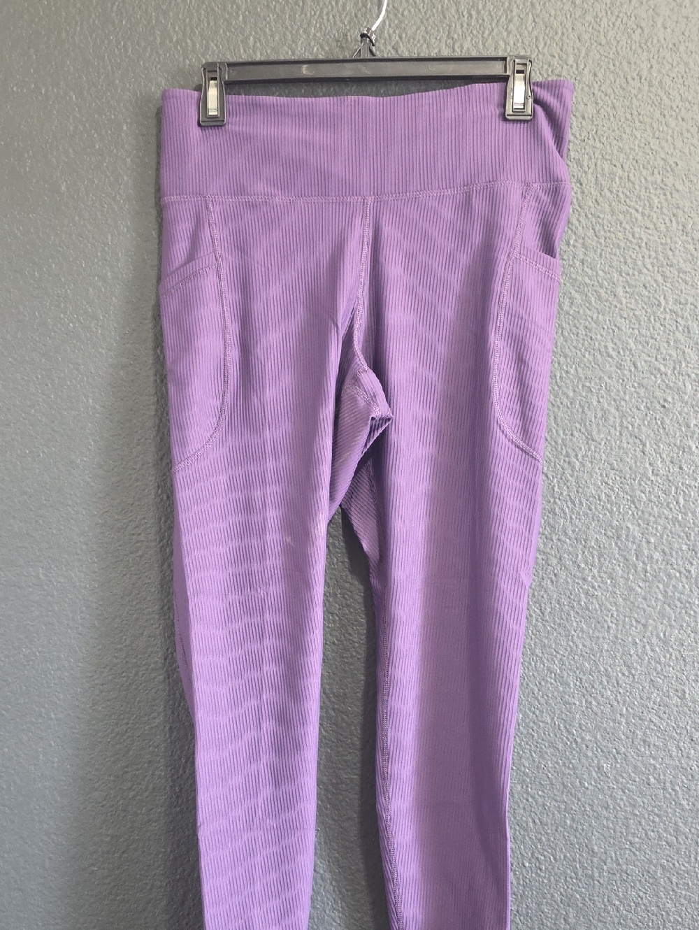 Old Navy Lavender Ribbed High-Waist Leggings